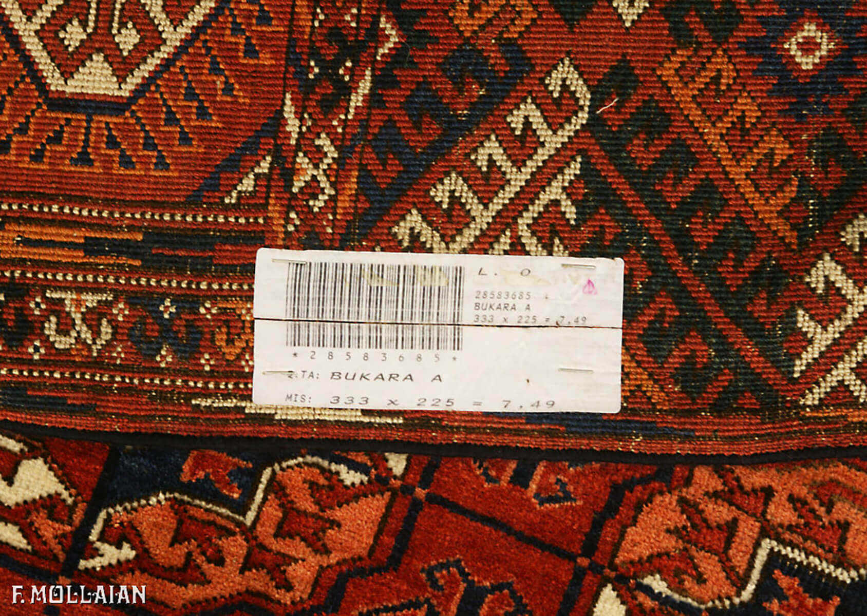 فرش آنتیک ترکمنی بخارا آنتیک کد:۲۸۵۸۳۶۸۵
